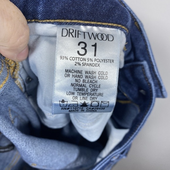 Driftwood Jackie High Rise Jeans Women's Sz 31 X 28 Blue Embroidered Flowers - Picture 7 of 8